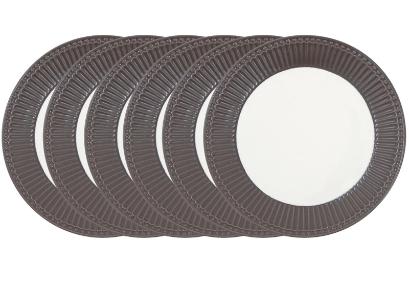 Greengate Alice Speiseteller dark chocolate 6er-Set (26,5 cm)