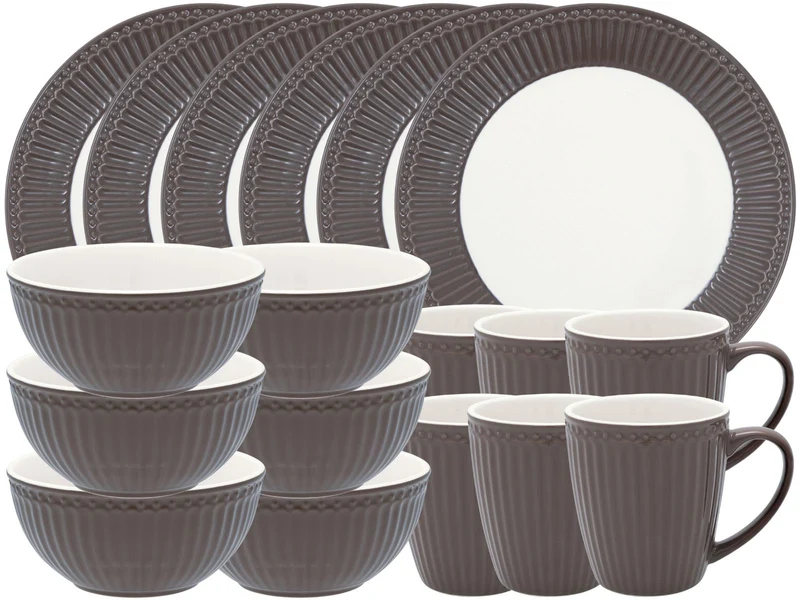 Greengate Alice Frühstücksset dark chocolate 18tlg