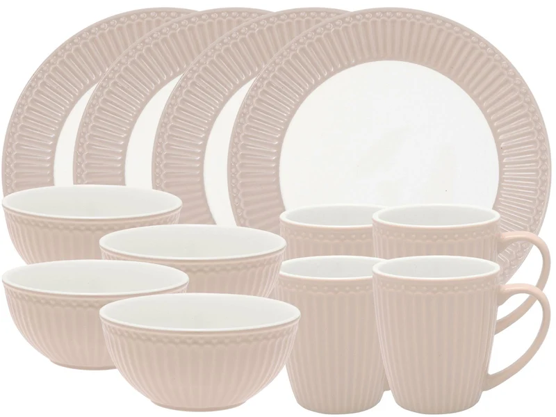 Greengate Alice Frühstücksset creamy fudge 12tlg