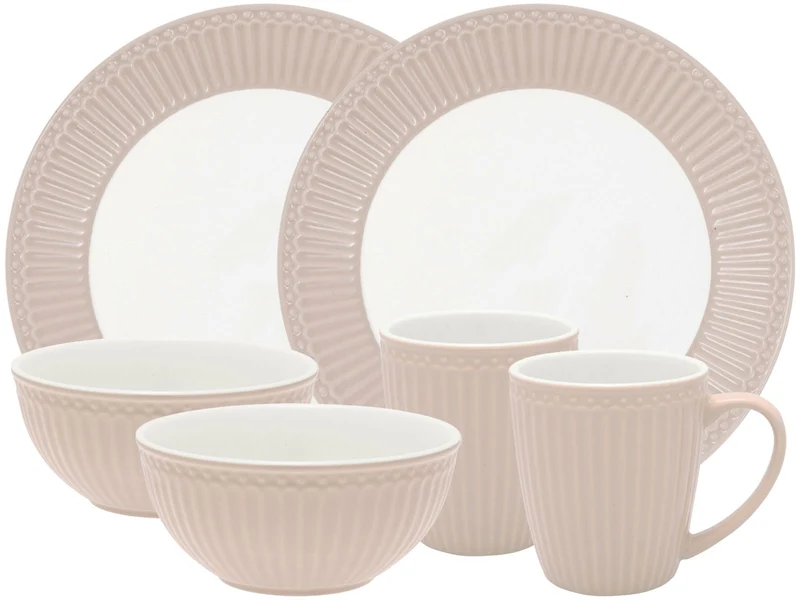 Greengate Alice Frühstücksset creamy fudge 6tlg