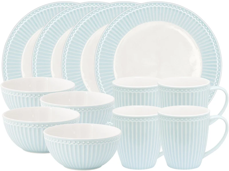 Greengate Alice Frühstücksset pale blue 12tlg