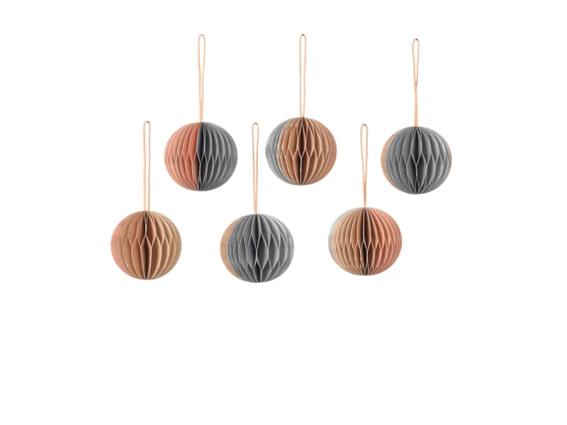 Broste Copenhagen BALL Papierhänger assorted colours Set6