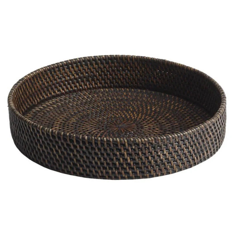 Rundes Rattan Tablett Cino