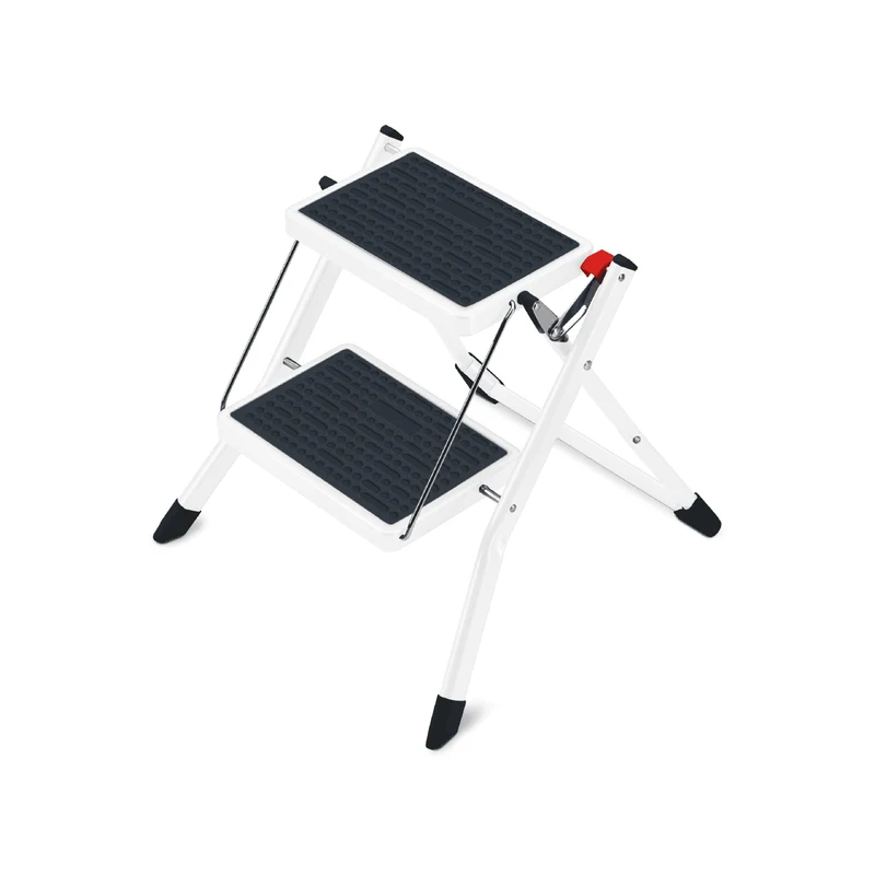 Tatkraft Rock – Klappbare Trittleiter mit 2 Stufen, bis 150 kg, Stahl