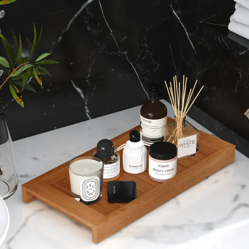 Holztablett rechteckig Spa