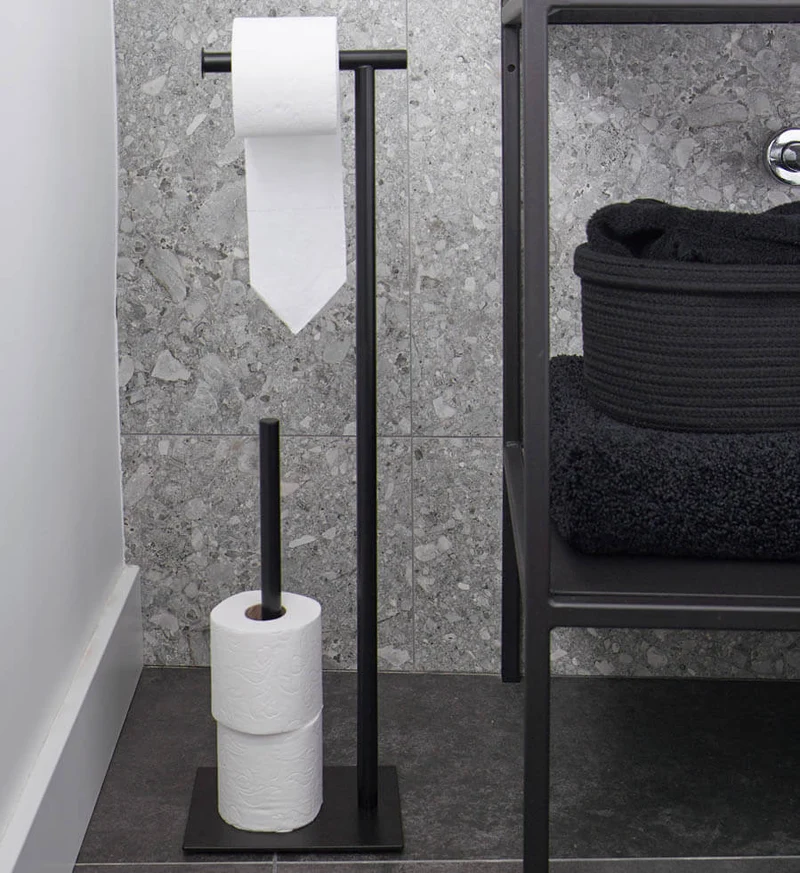 Toilettenpapierständer schwarz Icon