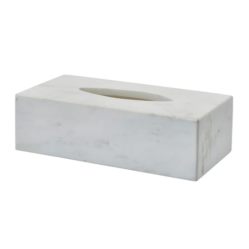 Kosmetiktuchbox Marmor weiß Hammam