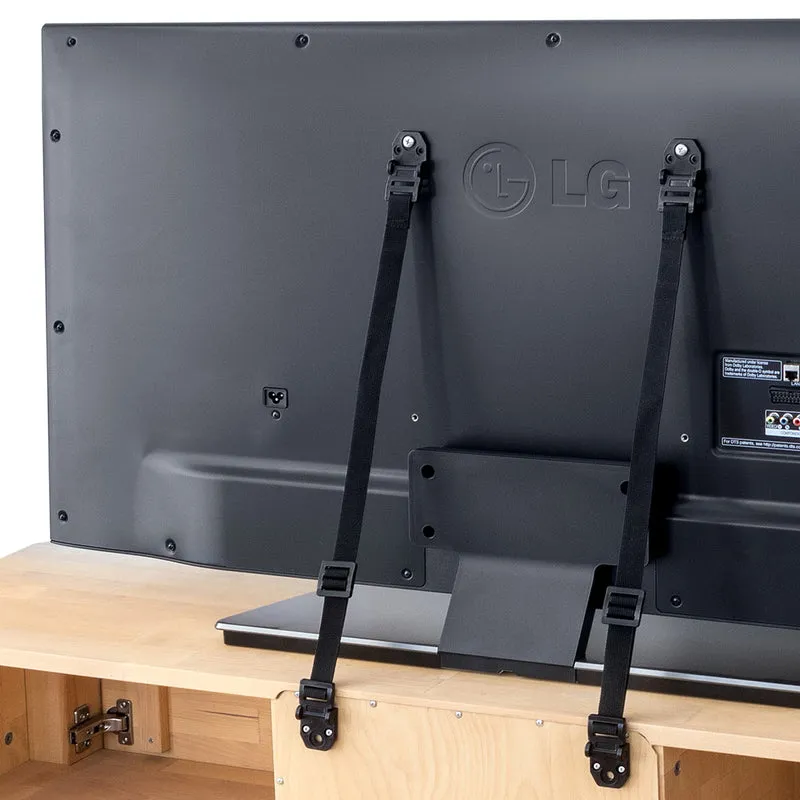 Tatkraft Protect – TV- und Möbel-Kippsicherung für Kinder, 4 Gurte, Länge bis 70,4 cm.