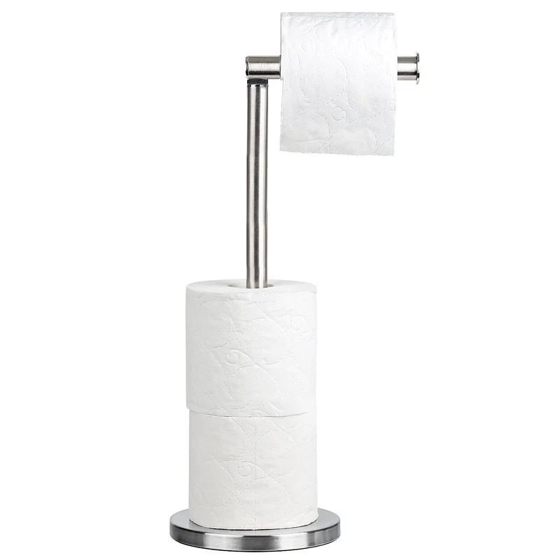 Tatkraft Kiara Toilettenpapierhalter, Freistehende Toilettenpapierhalter 2 in 1, Rostfrei Edelstahl