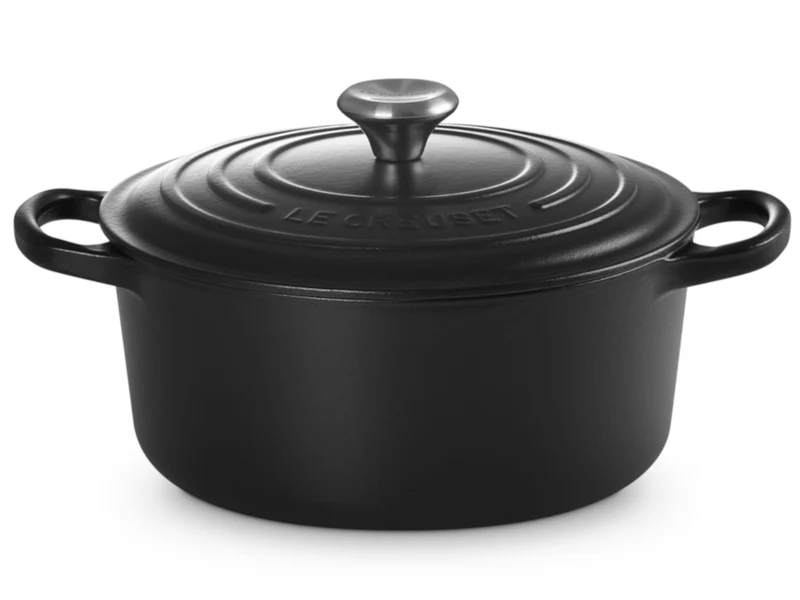 Le Creuset Bräter Signature rund schwarz matt 22cm