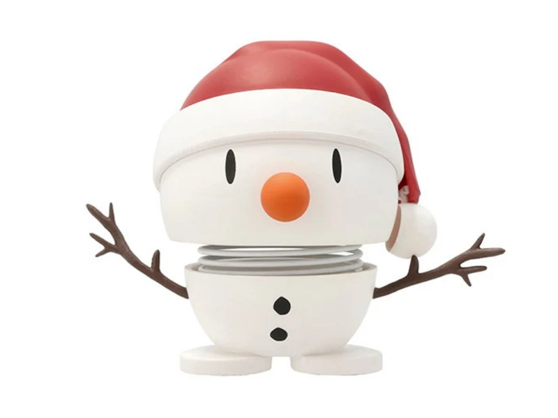 Hoptimist Soft Santa Snowman S white 6,9cm