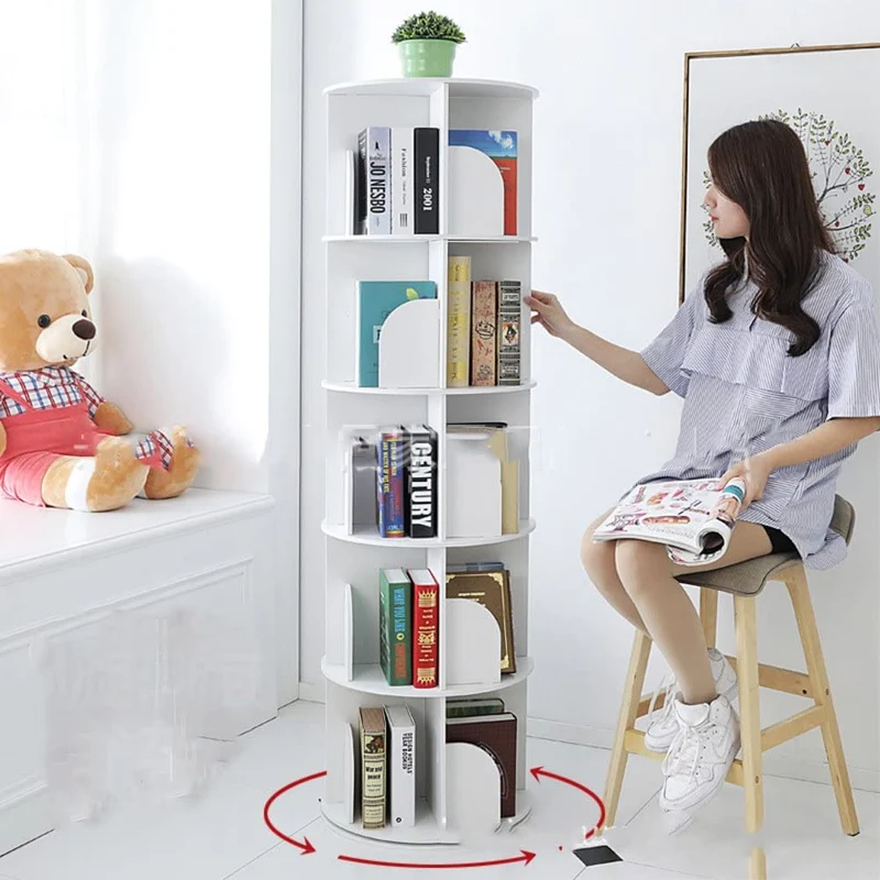 2-5 Tier 360° drehbare stapelbare Regale Bücherregal-Organizer