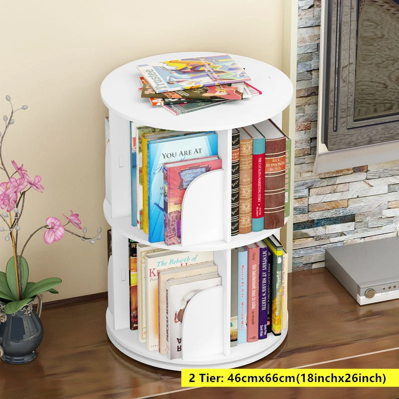 2-5 Tier 360° drehbare stapelbare Regale Bücherregal-Organizer
