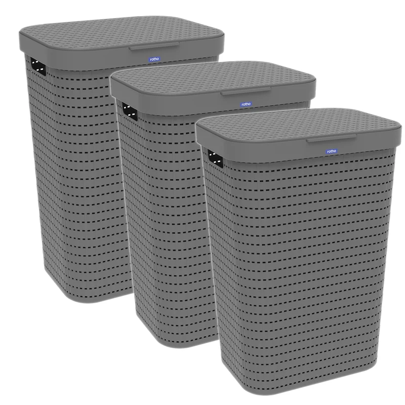 3er Set Wäschesammler 55 l COUNTRY