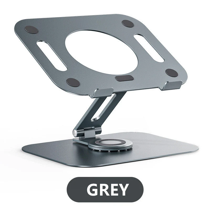 Verstellbarer Laptopständer aus Aluminium mit 360 drehbarer Basis