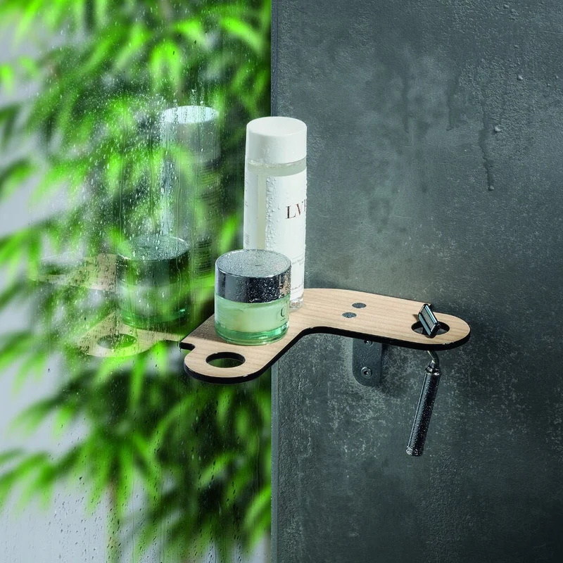 Duschablage Ecke Slimbord Holzoptik