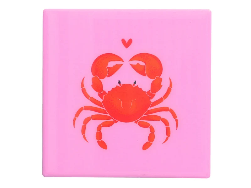 Giftcompany Love Tiles Untersetzer Krebs rosa 11x11cm