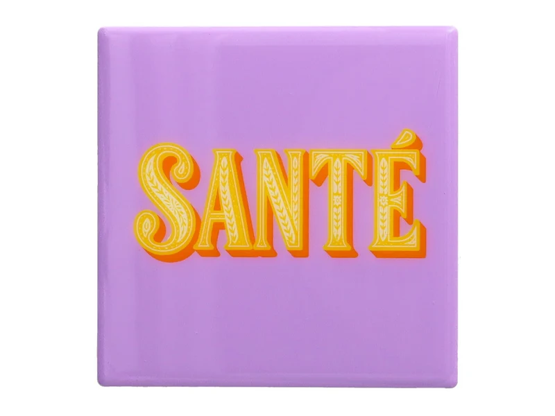 Giftcompany Love Tiles Untersetzer Santé lila 11x11cm