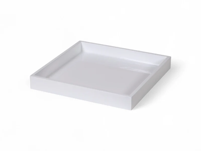 albert L. (punkt) Lacquer-Tablett weiß 20x20cm