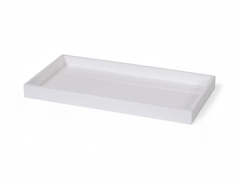 albert L. (punkt) Lacquer-Tablett weiß 30x15cm