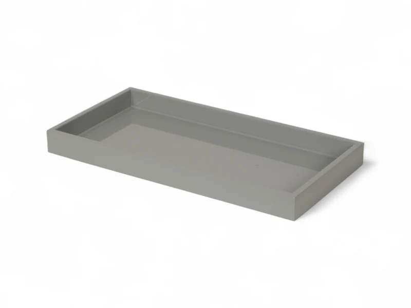 albert L. (punkt) Lacquer-Tablett naturgrau 30x15cm