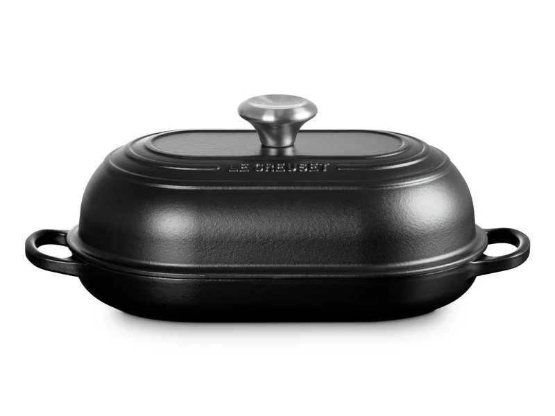 Le Creuset Brot Bräter Signature oval schwarz matt 29cm