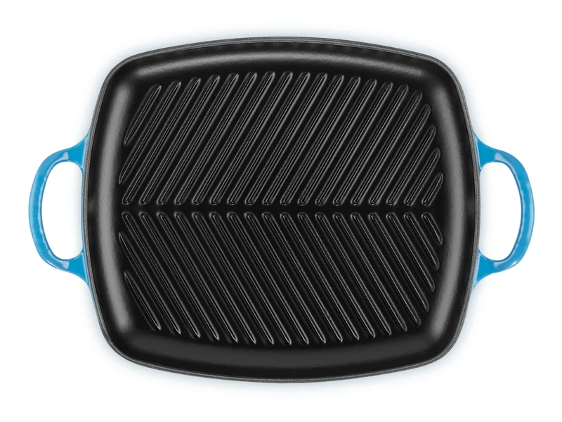 Le Creuset Grillplatte Signature rechteckig azure 30cm