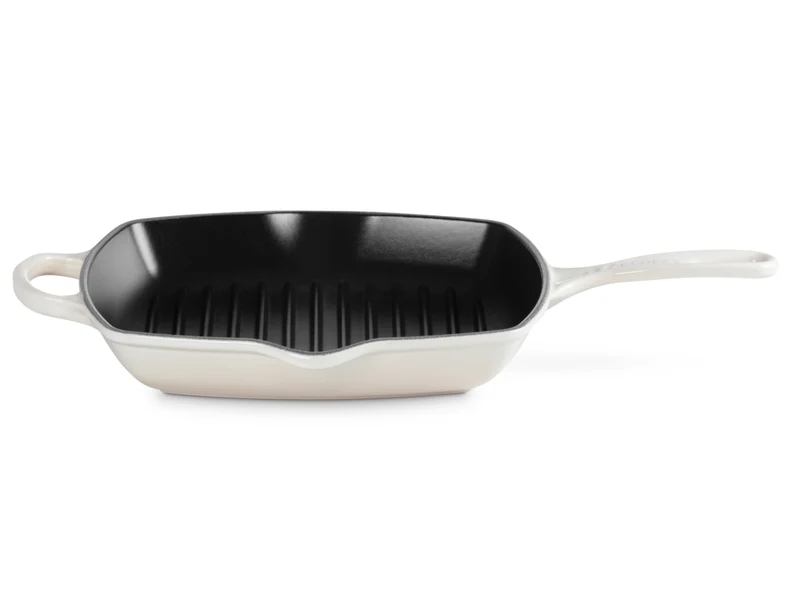 Le Creuset Grillpfanne Signature quadratisch meringue 26cm