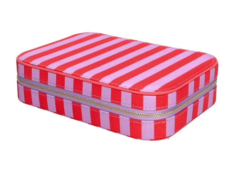 Giftcompany Treasure Schmucketui M gestreift rot/lila 24cm