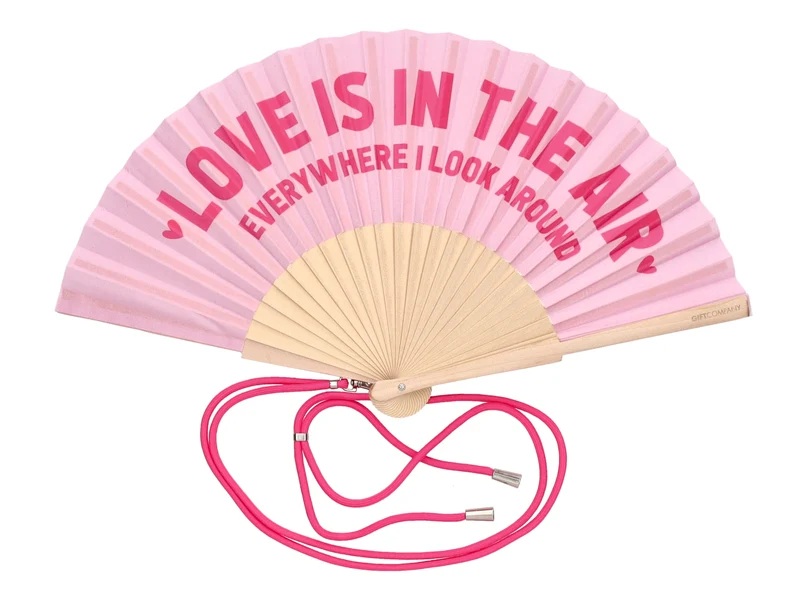 Giftcompany Fififan Fächer Love is in the Air rosa 23cm