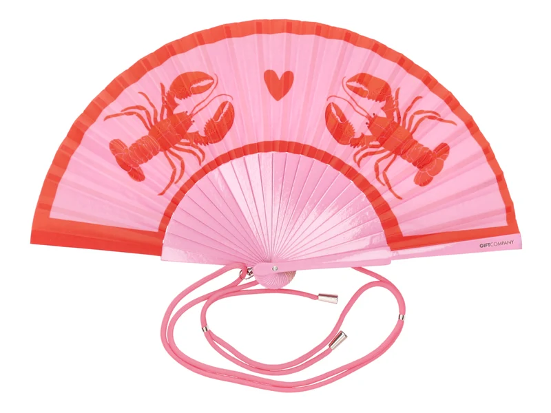 Giftcompany Fififan Fächer Hummer pink/rot 23cm