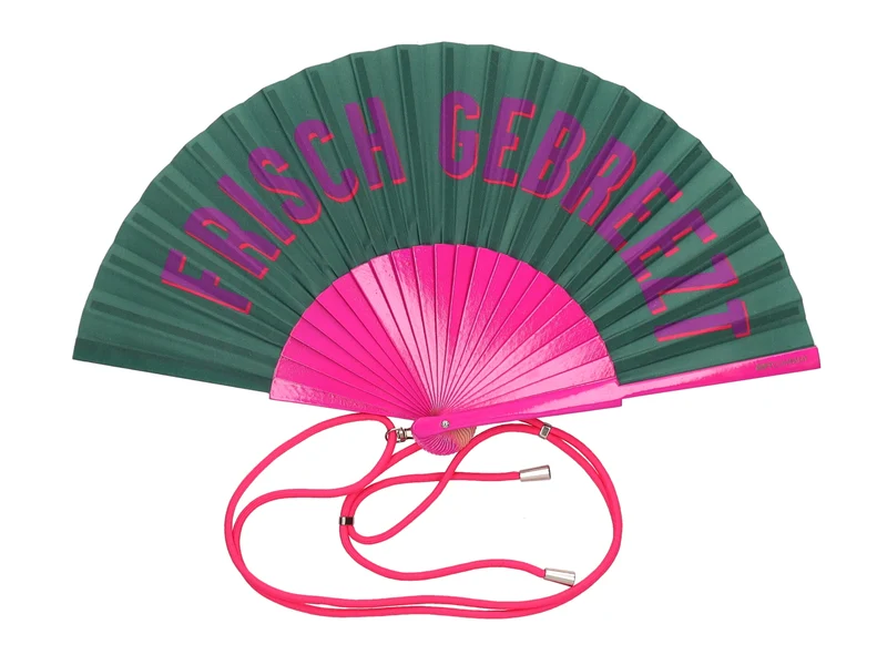 Giftcompany Fififan Fächer Frisch Gebreezt grün/pink 23cm
