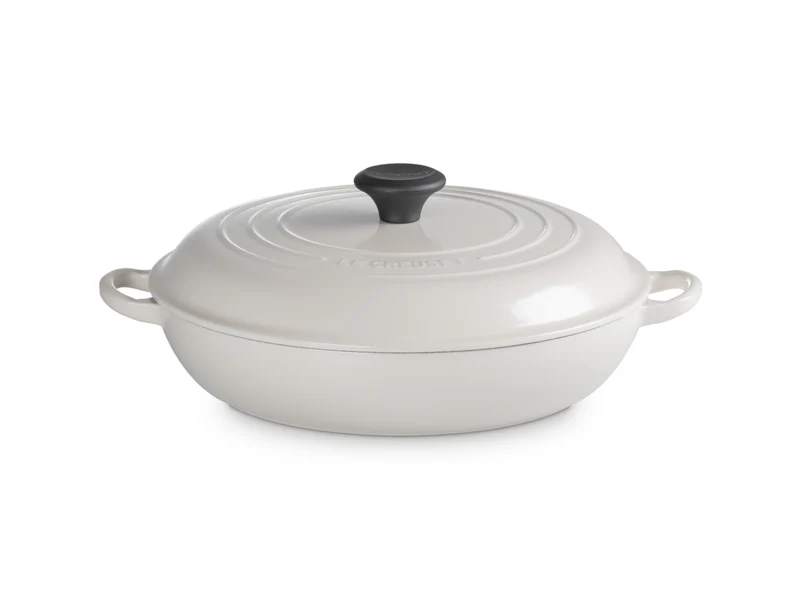 Le Creuset Gourmet-Profitopf Tradition rund mit Phenolknopf creme 30cm