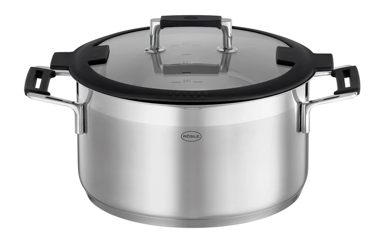 Rösle Silence® Pro Kochtopf niedrig mit Deckel 24 cm