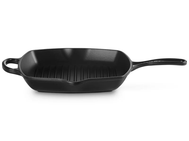 Le Creuset Grillpfanne Signature quadratisch schwarz matt 26cm