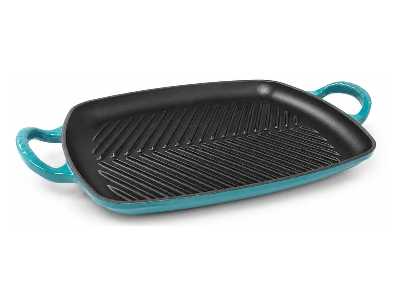 Le Creuset Grillplatte Signature rechteckig bleu riviera 30cm