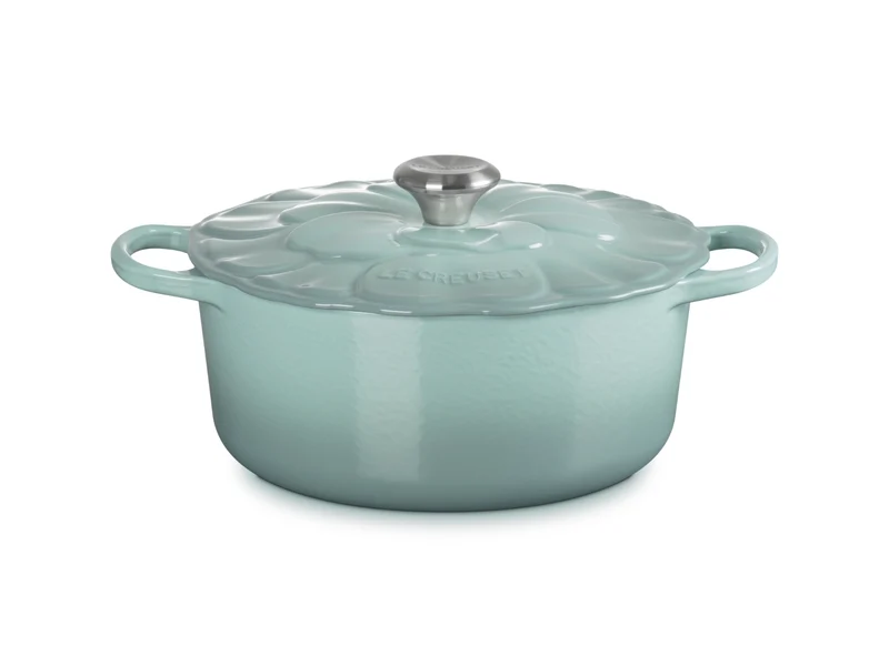 Le Creuset Bräter Blume Signature rund sea salt 26cm