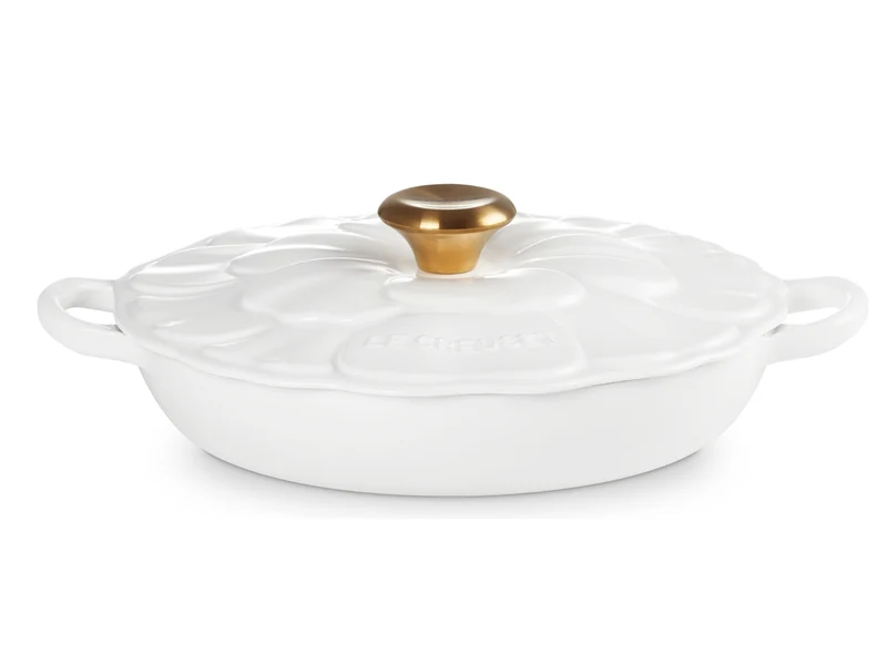 Le Creuset Signature Gourmet-Profitopf Blume weiß 26cm