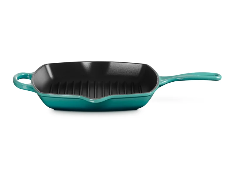 Le Creuset Grillpfanne Signature quadratisch bleu riviera 26cm
