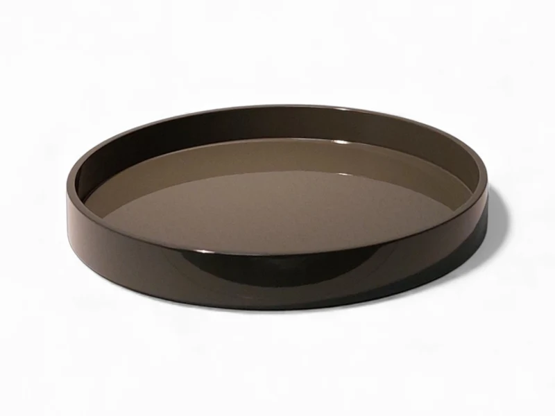 albert L. (punkt) Lacquer-Tablett grüngrau 30cm
