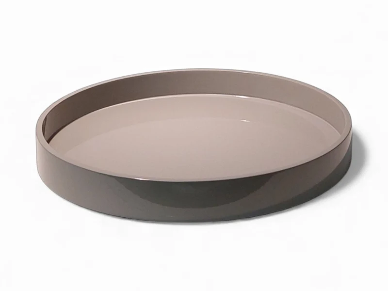 albert L. (punkt) Lacquer-Tablett naturgrau 30cm