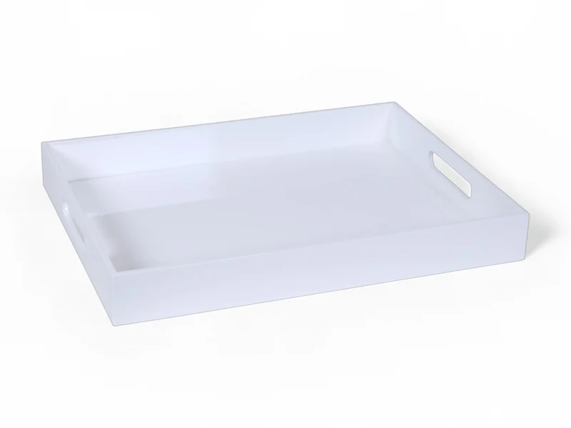 albert L. (punkt) Lacquer-Tablett weiß 40x30cm