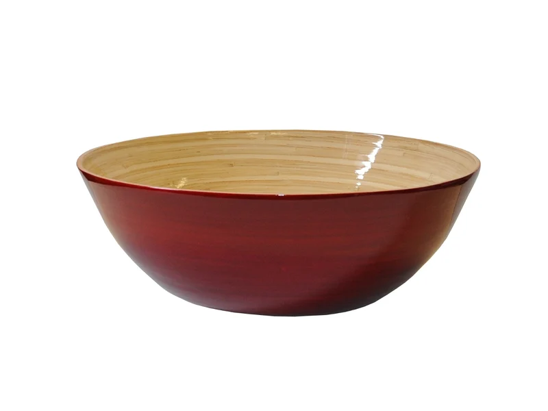 albert L. (punkt) Bambus-Schüssel rot 40x14cm