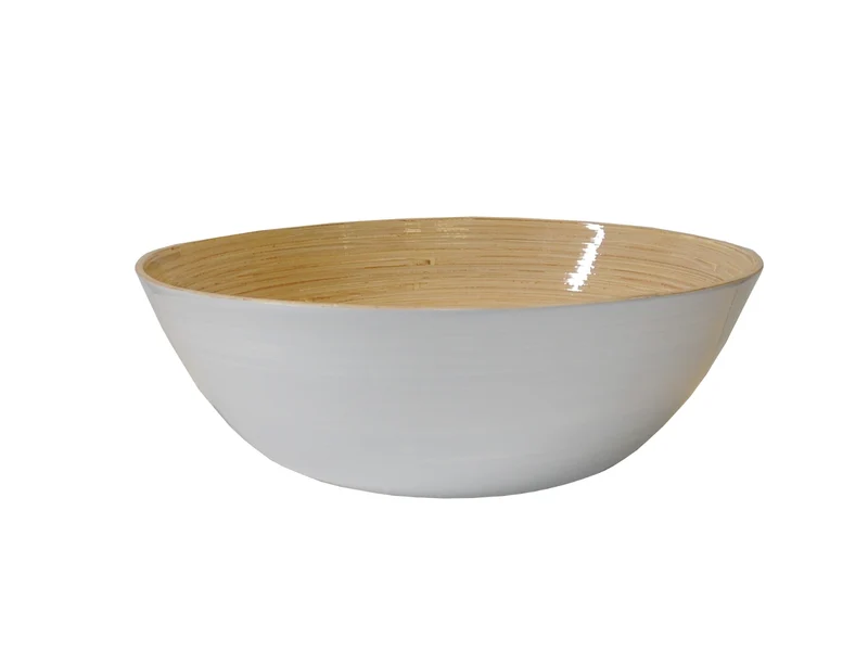 albert L. (punkt) Bambus-Schüssel weiß 40x14cm