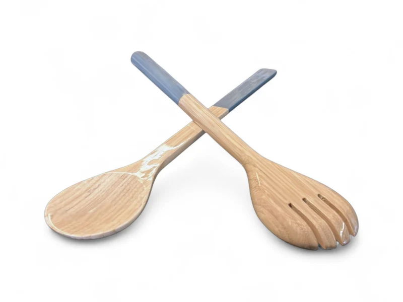 albert L. (punkt) Bambus-Besteck taubenblau 37,5cm