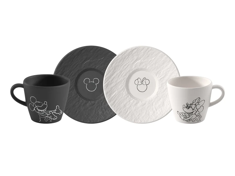 Villeroy & Boch Manufacture Rock - Mickey Mouse Espressotasse m. Untere 4tlg