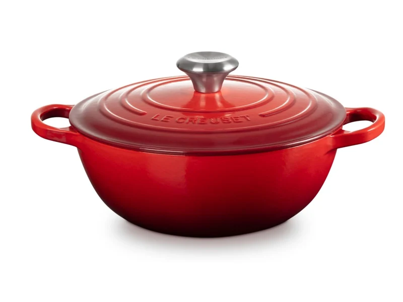 Le Creuset Bräter La Marmite Signature rund kirschrot 24cm