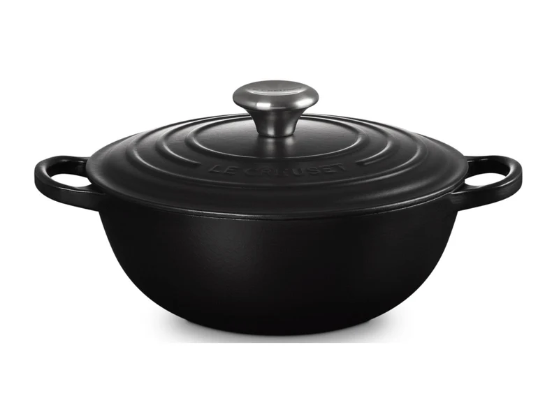 Le Creuset Bräter La Marmite Signature rund schwarz matt 24cm