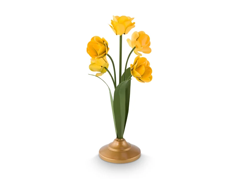 PIP STUDIO Metal Flower Kerzenhalter gelb 27,5cm
