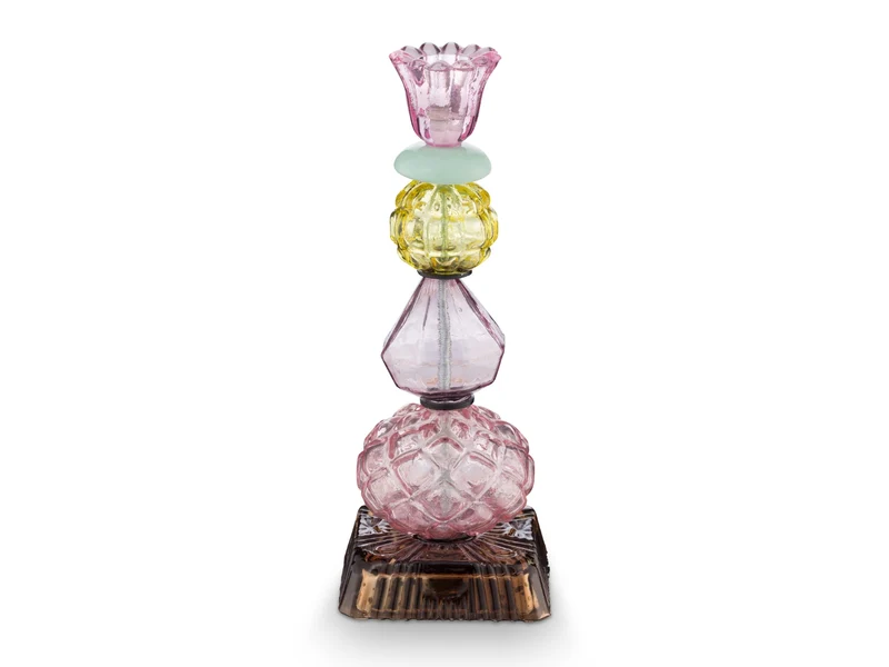 PIP STUDIO Glass Beads Kerzenhalter lila 23,5cm